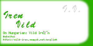 iren vild business card